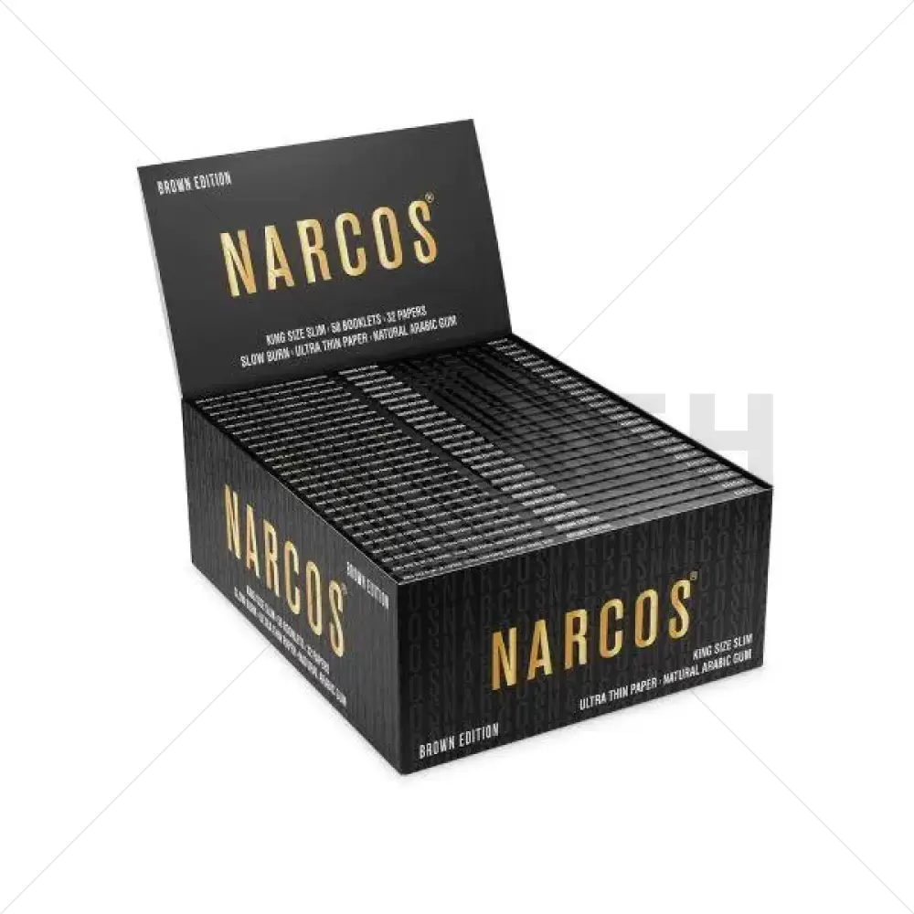 Narcos – Vloei Ks Slim Brown Edition - Display 50st