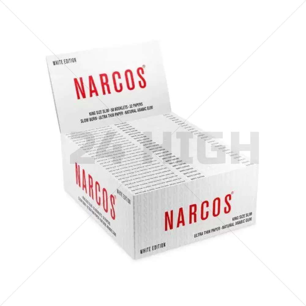 Narcos – Vloei KS Slim White Edition - Display 50st