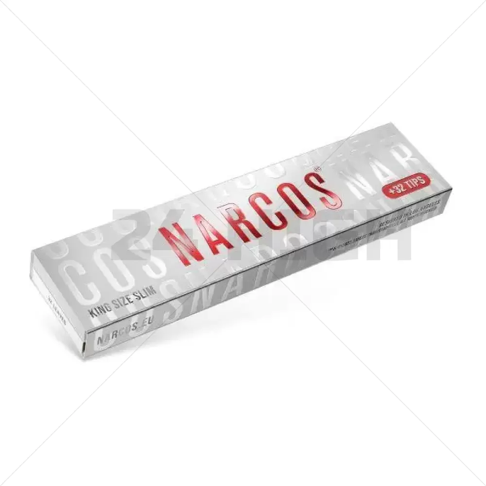 Narcos – Rolling Paper Ks Slim White Edition + Tips - 1 Stuk 