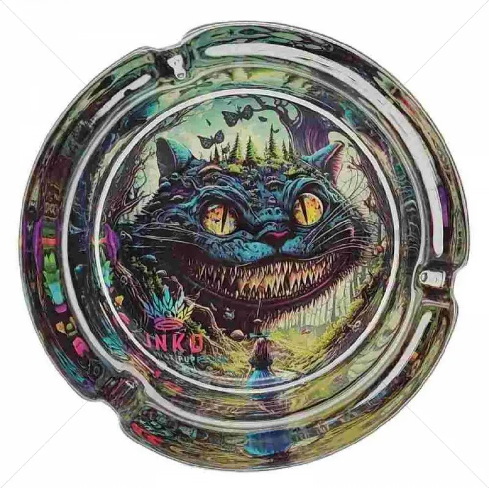 Ashtray Round Glass 10cm | Psychedelic Series | Design 1 | Wonderland 1